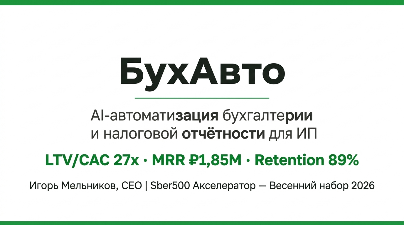 Презентация для корпоративного акселератора