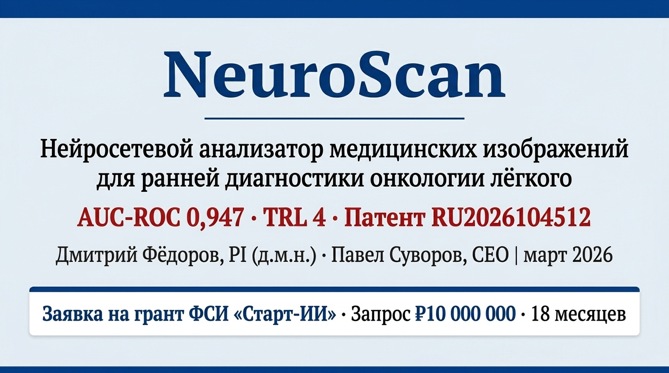 Грантовая заявка — презентация стартапа