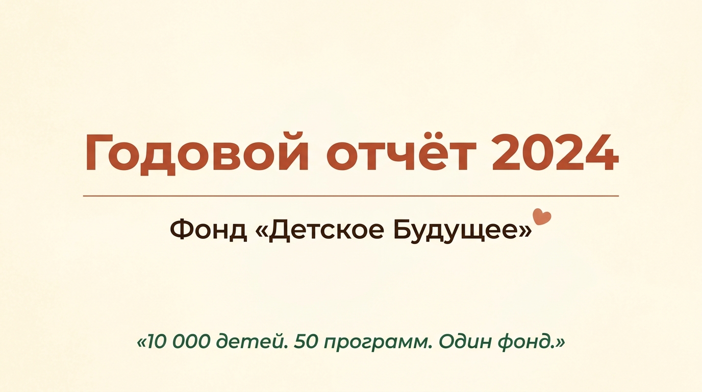 Годовой отчёт некоммерческой организации