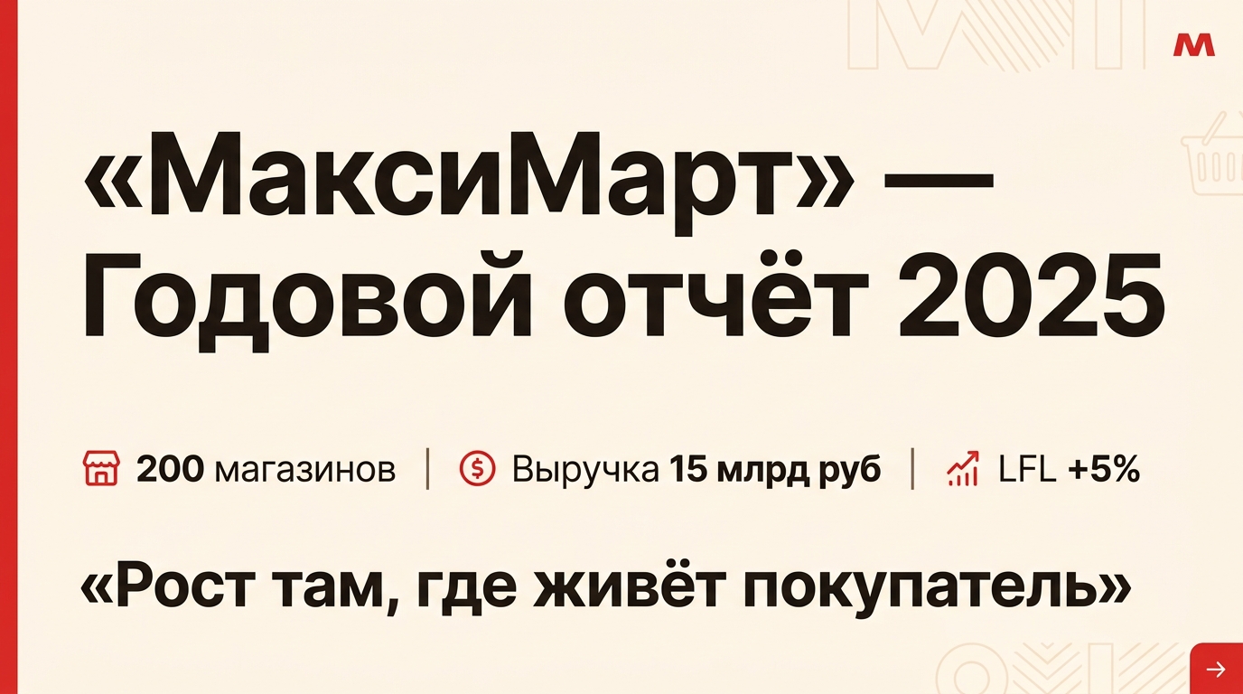 Годовой отчёт ретейл-компании